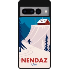 Coque Google Pixel 7 Pro - Silicone rigide noir Nendaz Cabane Ski