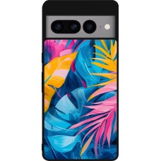 Coque Google Pixel 7 Pro - Silicone rigide noir Palms Blue