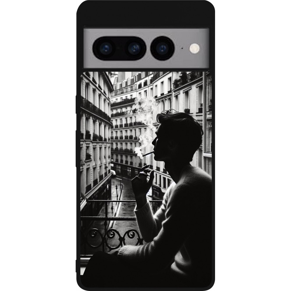 Google Pixel 7 Pro Case Hülle - Silikon schwarz Parisian Smoker