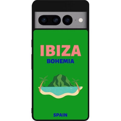 Google Pixel 7 Pro Case Hülle - Silikon schwarz Pop Summer Destination Ibiza