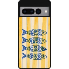 Coque Google Pixel 7 Pro - Silicone rigide noir Portuguese fish 2026
