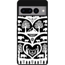Coque Google Pixel 7 Pro - Silicone rigide noir Poya Suisse 2 noir