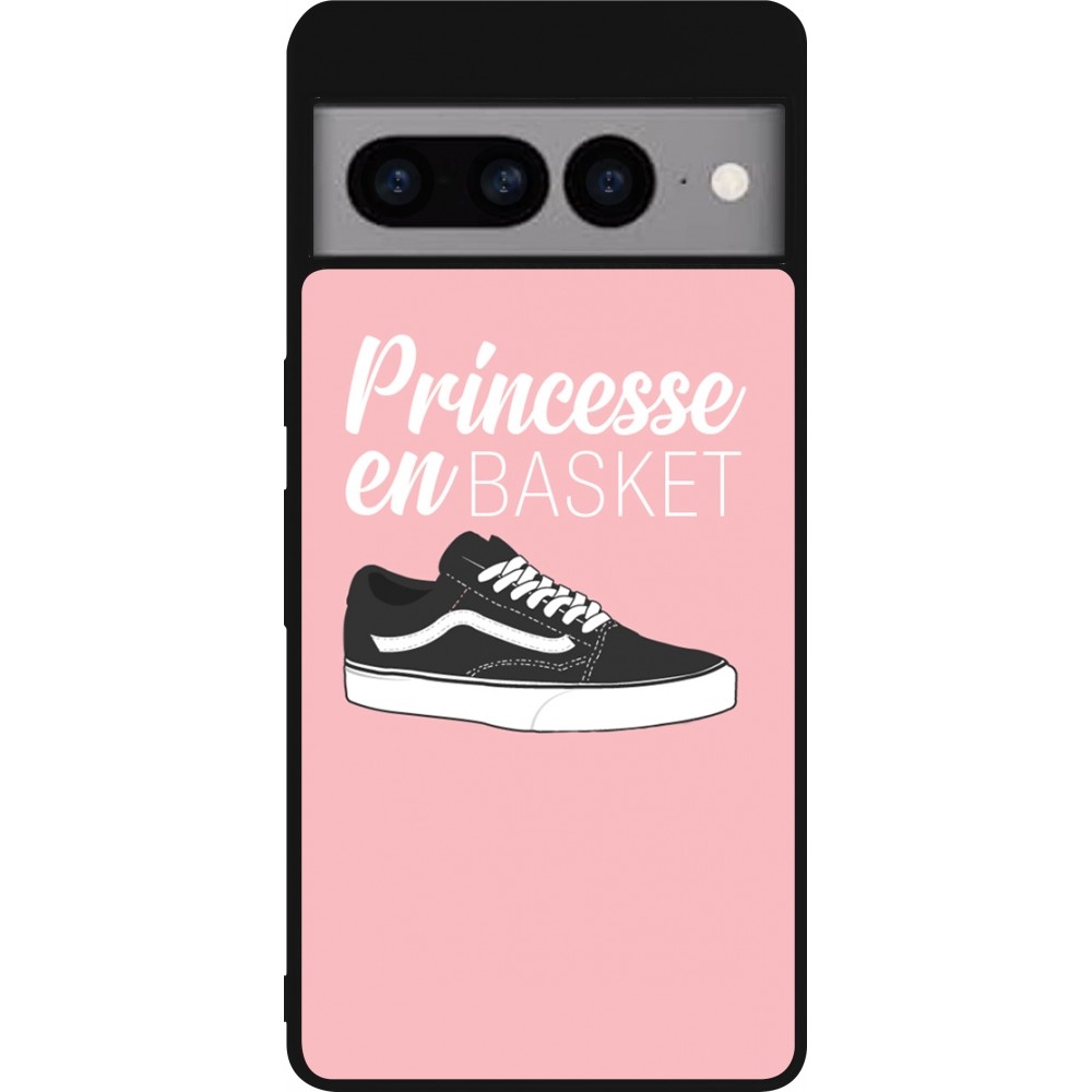 Google Pixel 7 Pro Case Hülle - Silikon schwarz princesse en basket