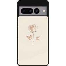 Google Pixel 7 Pro Case Hülle - Silikon schwarz Rosa Sand Minimalistisch