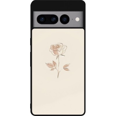 Coque Google Pixel 7 Pro - Silicone rigide noir Sable Rose Minimaliste