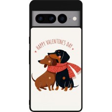 Coque Google Pixel 7 Pro - Silicone rigide noir Saint Valentines Day 26 Happy Valentine