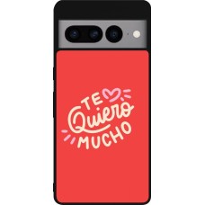 Coque Google Pixel 7 Pro - Silicone rigide noir Saint Valentines Day 26 Te quiero mucho