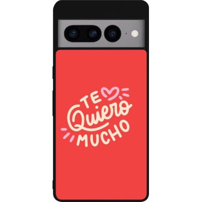 Coque Google Pixel 7 Pro - Silicone rigide noir Saint Valentines Day 26 Te quiero mucho