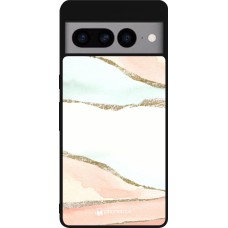 Google Pixel 7 Pro Case Hülle - Silikon schwarz Shimmering Orange
