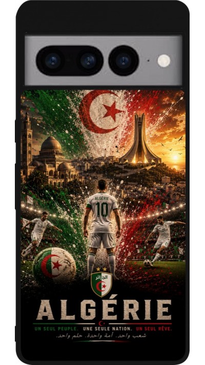 Google Pixel 7 Pro Case Hülle - Silikon schwarz Fussball Algerien splash 2026