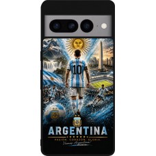 Google Pixel 7 Pro Case Hülle - Silikon schwarz Fussball Argentinien splash 2026