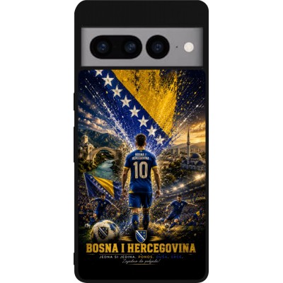 Google Pixel 7 Pro Case Hülle - Silikon schwarz Fussball Bosnien und Herzegowina splash 2026