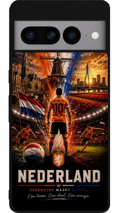 Google Pixel 7 Pro Case Hülle - Silikon schwarz Fussball Niederlande splash 2026