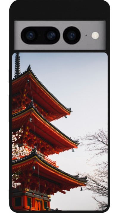 Coque Google Pixel 7 Pro - Silicone rigide noir Spring 23 Japan