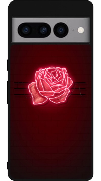 Coque Google Pixel 7 Pro - Silicone rigide noir Spring 23 neon rose