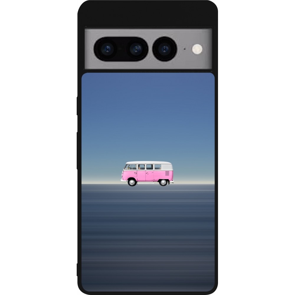 Coque Google Pixel 7 Pro - Silicone rigide noir Spring 23 pink bus