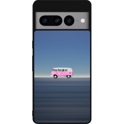Coque Google Pixel 7 Pro - Silicone rigide noir Spring 23 pink bus