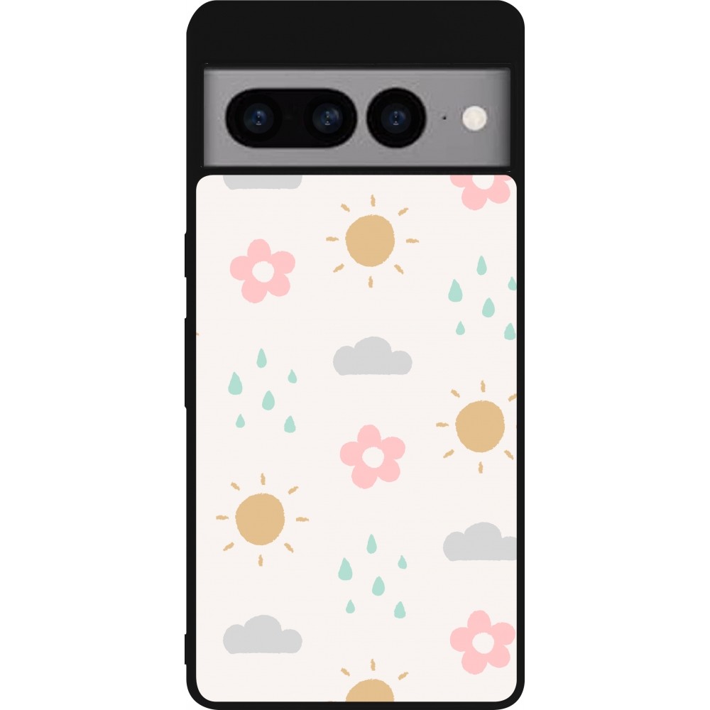 Google Pixel 7 Pro Case Hülle - Silikon schwarz Spring 23 weather