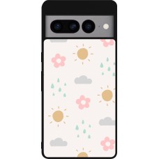Google Pixel 7 Pro Case Hülle - Silikon schwarz Spring 23 weather