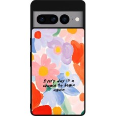Google Pixel 7 Pro Case Hülle - Silikon schwarz Every day is a chance Spring 2026