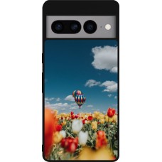 Google Pixel 7 Pro Case Hülle - Silikon schwarz Hot air balloon Spring 2026