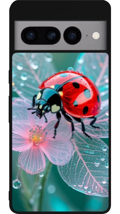 Google Pixel 7 Pro Case Hülle - Silikon schwarz Ladybird in bloom Spring 2026