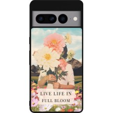 Google Pixel 7 Pro Case Hülle - Silikon schwarz Live life in full moon Spring 2026