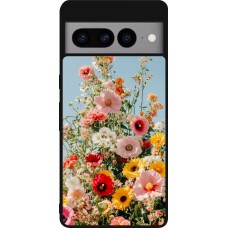 Google Pixel 7 Pro Case Hülle - Silikon schwarz Spring flowers Spring 2026