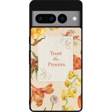 Google Pixel 7 Pro Case Hülle - Silikon schwarz Trust the process Spring 2026