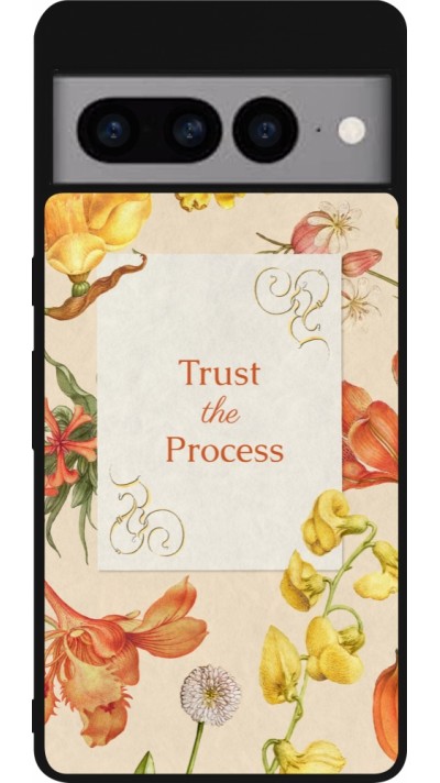 Google Pixel 7 Pro Case Hülle - Silikon schwarz Trust the process Spring 2026