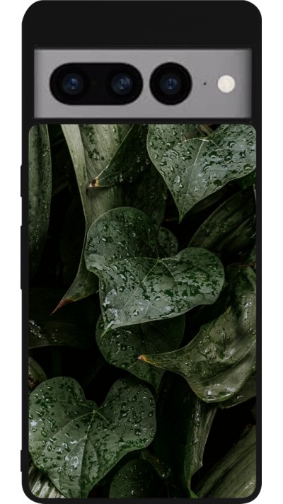 Coque Google Pixel 7 Pro - Silicone rigide noir Spring 23 fresh plants
