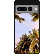 Google Pixel 7 Pro Case Hülle - Silikon schwarz Summer 2023 palm tree vibe