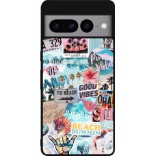 Google Pixel 7 Pro Case Hülle - Silikon schwarz Summer 20 collage