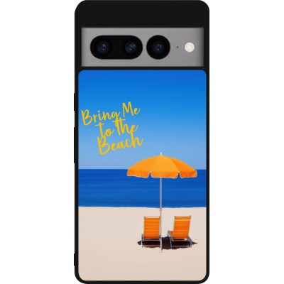 Google Pixel 7 Pro Case Hülle - Silikon schwarz Summer 2025 Bring me to the beach