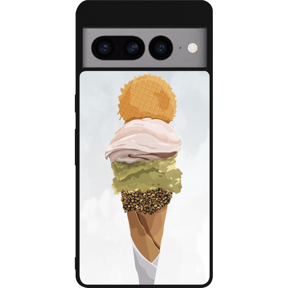 Coque Google Pixel 7 Pro - Silicone rigide noir Summer 2025 Cornet