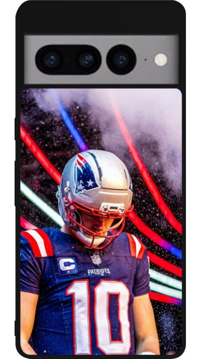 Coque Google Pixel 7 Pro - Silicone rigide noir Super Bowl 26 Patriots 3