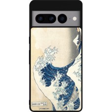 Coque Google Pixel 7 Pro - Silicone rigide noir Tableau art - La Grande Vague de Kanagawa - Hokusai