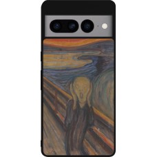 Coque Google Pixel 7 Pro - Silicone rigide noir Tableau art - Le Cri - Edvard Munch