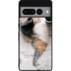 Google Pixel 7 Pro Case Hülle - Silikon schwarz Travel 01
