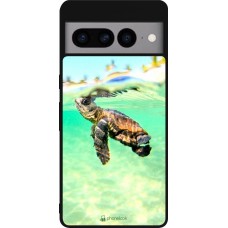 Google Pixel 7 Pro Case Hülle - Silikon schwarz Turtle Underwater