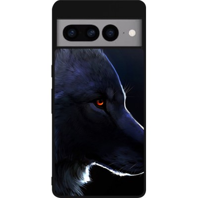 Google Pixel 7 Pro Case Hülle - Silikon schwarz Wolf Shape