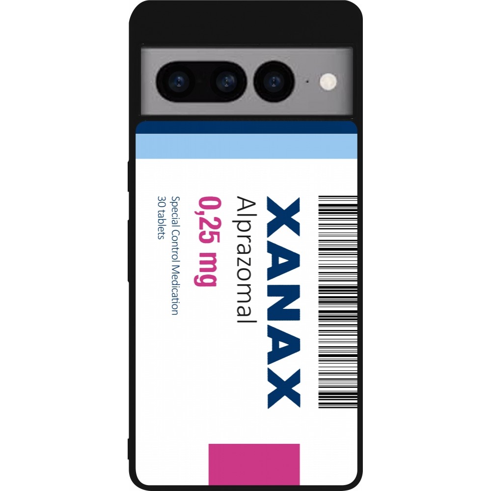 Google Pixel 7 Pro Case Hülle - Silikon schwarz Xanax Alprazolam 2025