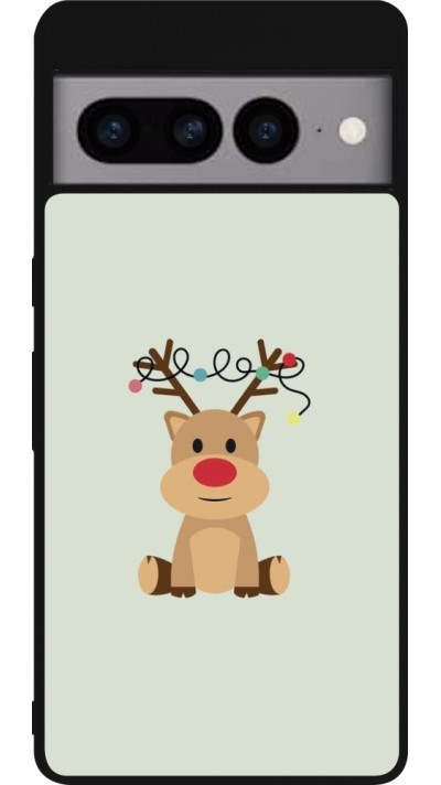 Coque Google Pixel 7 Pro - Silicone rigide noir Christmas 22 baby reindeer