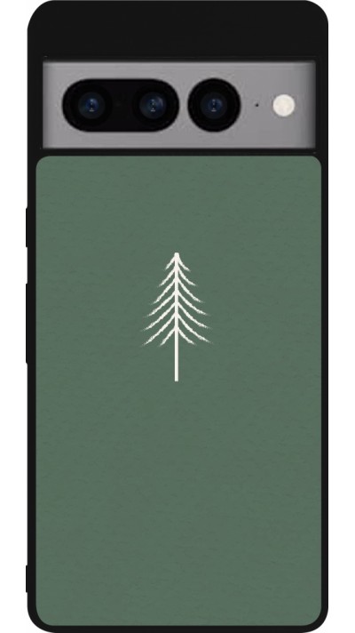 Google Pixel 7 Pro Case Hülle - Silikon schwarz Christmas 22 minimalist tree