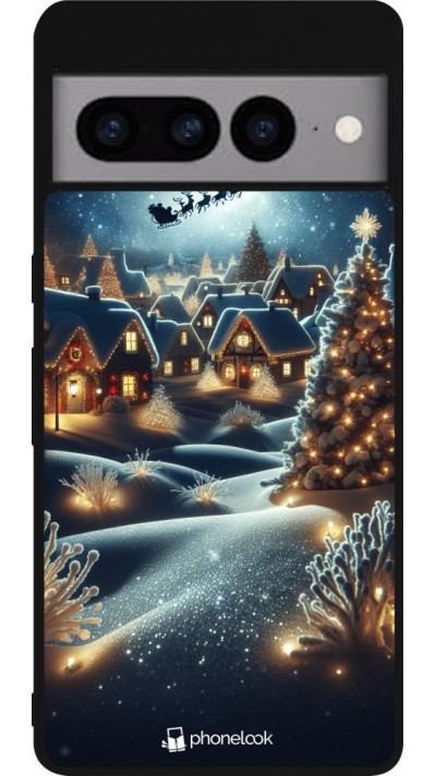 Coque Google Pixel 7 Pro - Silicone rigide noir Noël 2023 Christmas is Coming