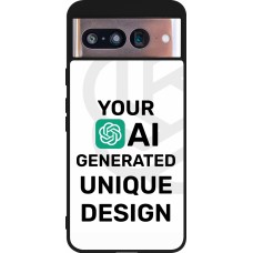 Google Pixel 8 Case Hülle - Silikon schwarz 100% einzigartig erstellt dank Deiner Kreativität und künstlicher Intelligenz (KI)