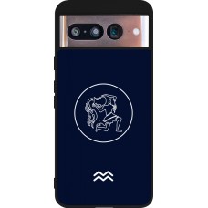 Google Pixel 8 Case Hülle - Silikon schwarz Astrologie Wassermann