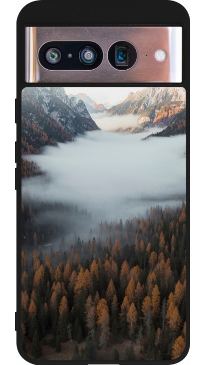 Coque Google Pixel 8 - Silicone rigide noir Autumn 22 forest lanscape