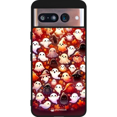 Google Pixel 8 Case Hülle - Silikon schwarz Gespenster Herbst niedlich