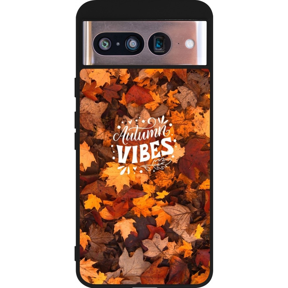 Coque Google Pixel 8 - Silicone rigide noir Autumn 25 Autumn vibes